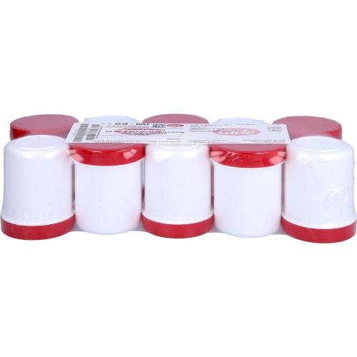 Salbenkruke weiß 50 g m.Schraubdeckel rot 10 St