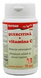 Quercitina + Vitamina C, 70 capsule, Favisan
