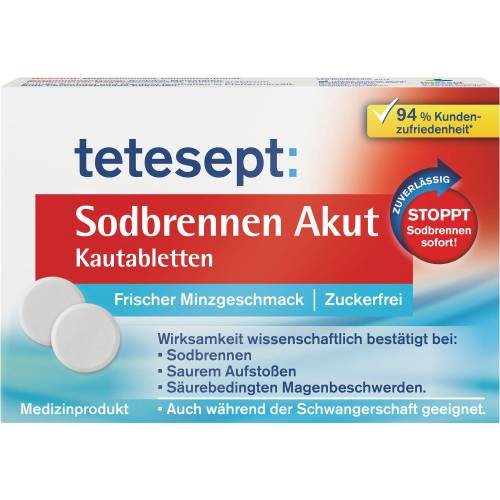 Tetesept Sodbrennen Akut Kautabletten 20 St