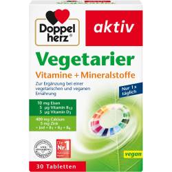 Doppelherz Vegetarier Vitamine+Mineralstoffe aktiv 30 St