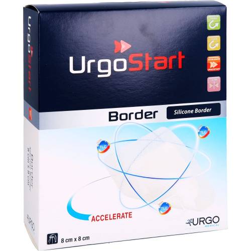 Urgostart Border 8x8 cm Schaumstoffwundverband 10 St