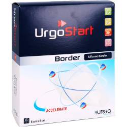 Urgostart Border 8x8 cm Schaumstoffwundverband 10 St