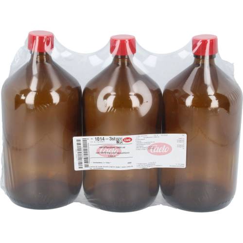 Veralflasche braun 1000 ml m.Gießring u.Verschl. 3 St