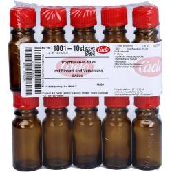 Tropfflasche 10 ml braun m.Einsatz+Verschluss 10 St
