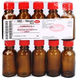 Tropfflasche 20 ml braun m.Einsatz+Verschluss 10 St