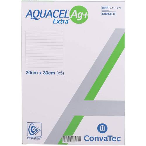 Aquacel Ag+ Extra 20x30 cm Kompressen 5 St