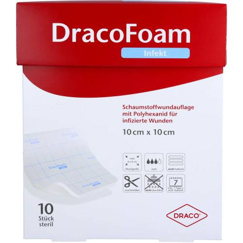 Dracofoam Infekt Schaumst.Wundauf.10x10 cm 10 St