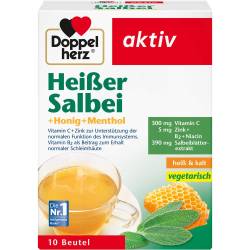 Doppelherz heißer Salbei+Honig+Menthol Granulat 10 St