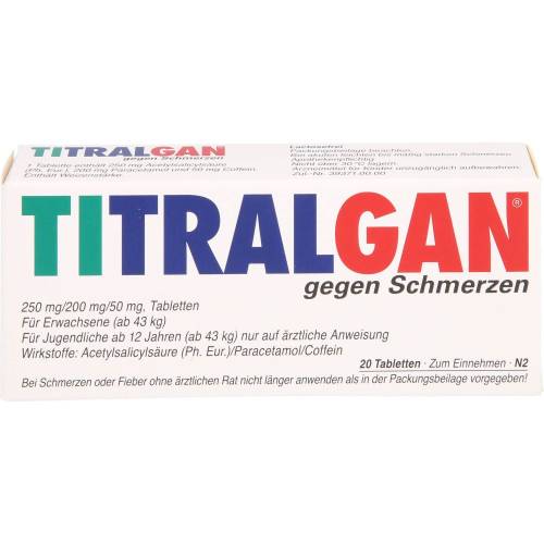 Titralgan Tabletten gegen Schmerzen 20 St