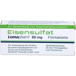 Eisensulfat Lomapharm 65 mg überzogene Tab. 20 St