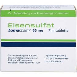 Eisensulfat Lomapharm 65 mg überzogene Tab. 100 St
