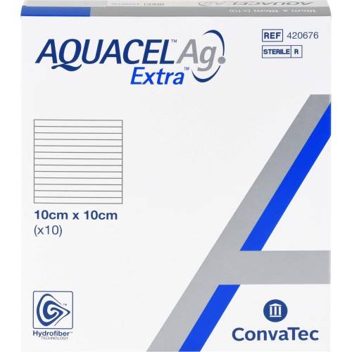 Aquacel Ag Extra 10x10 cm Kompressen 10 St