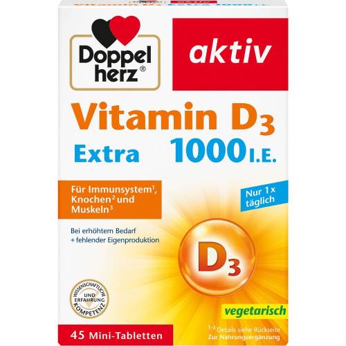 Doppelherz Vitamin D3 1000 I.E. Extra Tabletten 45 St