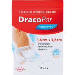 Dracopor waterproof Wundverband 3,8x3,8 cm steril 10 St