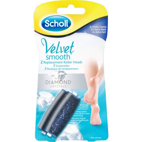 Scholl Velvet smooth Expr.Pedi Ersatzro.ex.stark 2 St