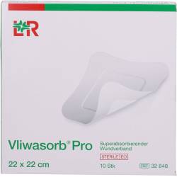 Vliwasorb Pro superabsorb.Komp.steril 22x22 cm 10 St