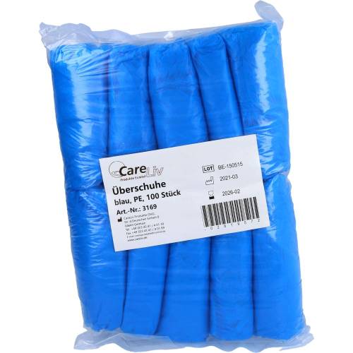 Überschuhe Einmal Kunststoff blau 100 St