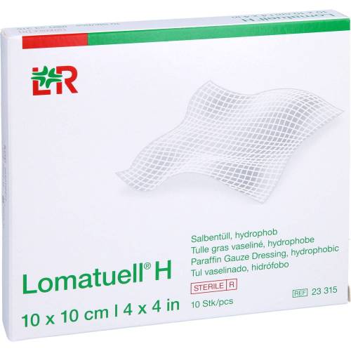 Lomatuell H Salbentüll 10x10 cm steril 10 St