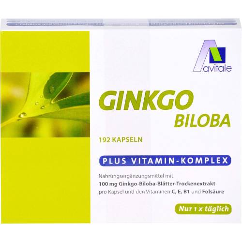 Ginkgo 100 mg Kapseln+B1+C+E 192 St