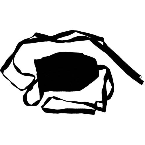 Ohrenbinde mit Band schwarz lang 1 St