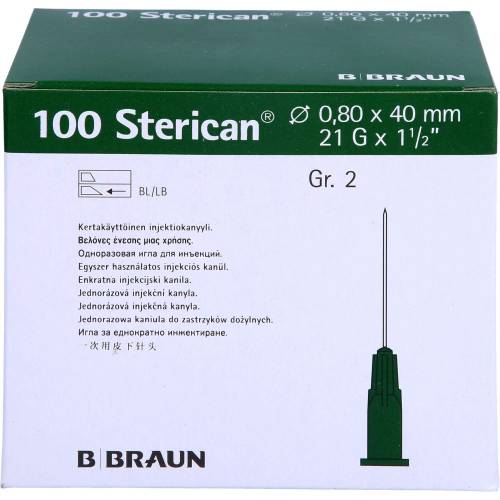 Sterican Kanülen Luer-Lok 0,80x40 mm Gr.2 grün 100 St