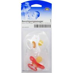 Sauger Kirsche Latex Gr.1 0-6 Mon.weiß/rot 2 St