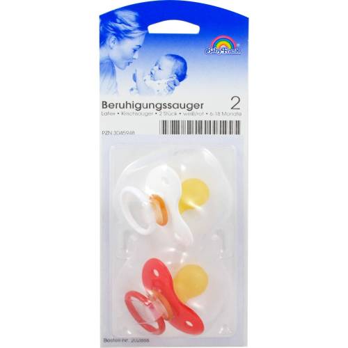 Sauger Kirsche Latex Gr.2 6-18 Mon.weiß/rot 2 St