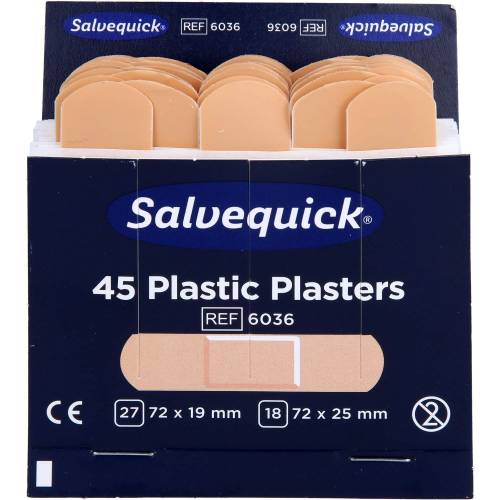 Salvequick Pflasterstrips wasserfest Refill 6036 45 St