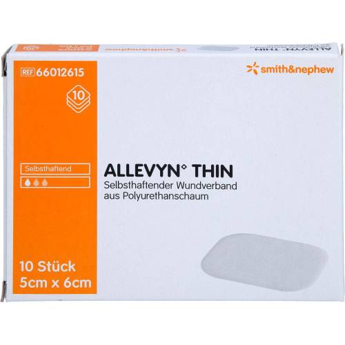 Allevyn Thin 5x6 cm dünne Wundauflage 10 St