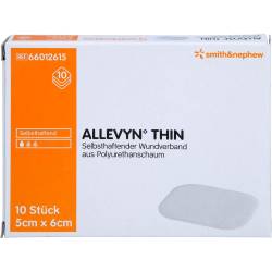 Allevyn Thin 5x6 cm dünne Wundauflage 10 St