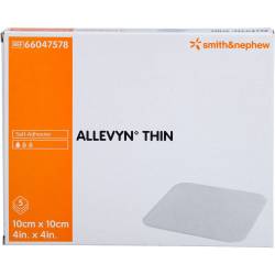 Allevyn Thin 10x10 cm dünne Wundauflage 5 St