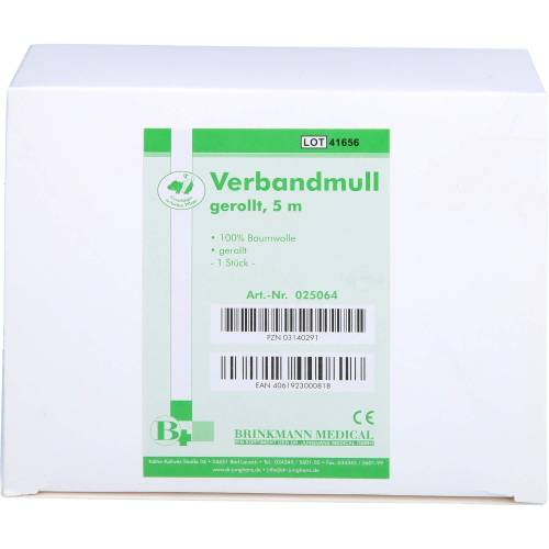 Verbandmull 10 cmx5 m 8fach Rolle 1 St