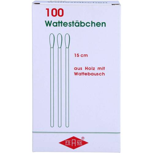 Wattestäbchen Holz 15 cm m.Wattebausch 100 St
