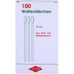 Wattestäbchen Holz 15 cm m.Wattebausch 100 St