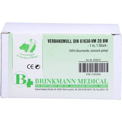 Verbandmull 10 cmx1 m zickzack 1 St
