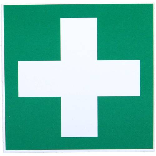 Grünes Kreuz Aufkleber Verbandkasten 1 St