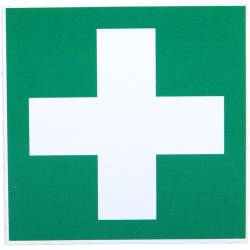 Grünes Kreuz Aufkleber Verbandkasten 1 St