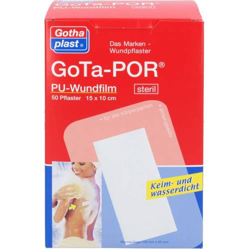 Gota-Por Pu Wundfilm 15x10 cm steril Pflaster 50 St