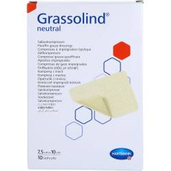Grassolind Salbenkompressen 7,5x10 cm steril 10 St