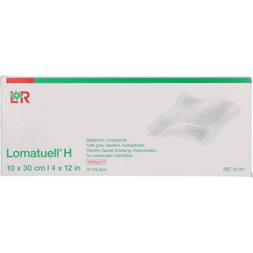 Lomatuell H Salbentüll 10x30 cm steril 10 St