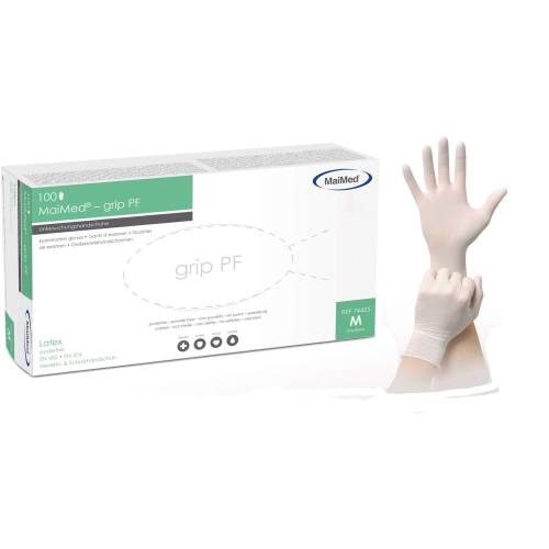 Maimed grip Pf Unt.Handsch.unster.Latex Gr.M 100 St