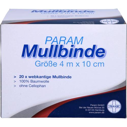 Mullbinden 10 cmx4 m unverpackt 20 St