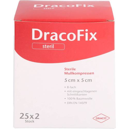 Dracofix Peel Kompressen 5x5 cm steril 8fach 50 St