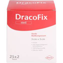 Dracofix Peel Kompressen 5x5 cm steril 8fach 50 St