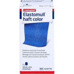 Elastomull haft color 10 cmx4 m Fixierb.blau 1 St