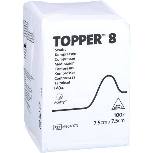 Topper 8 Kompr.7,5x7,5 cm unsteril 100 St