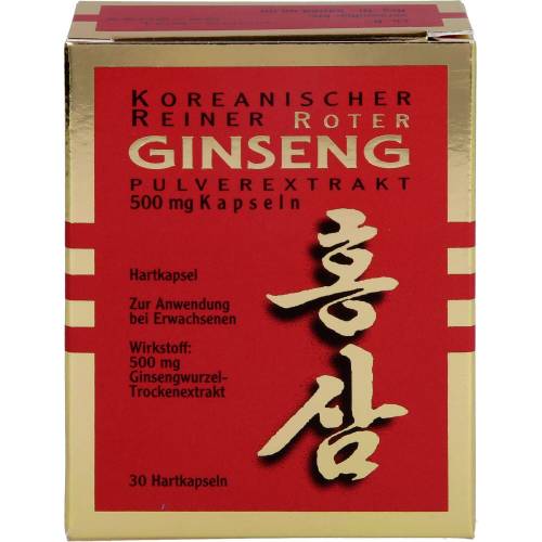 Koreanischer Reiner Roter Ginseng Pulverextr.Kaps. 30 St