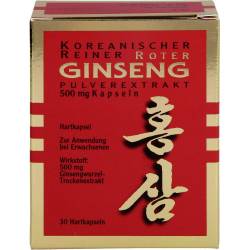 Koreanischer Reiner Roter Ginseng Pulverextr.Kaps. 30 St