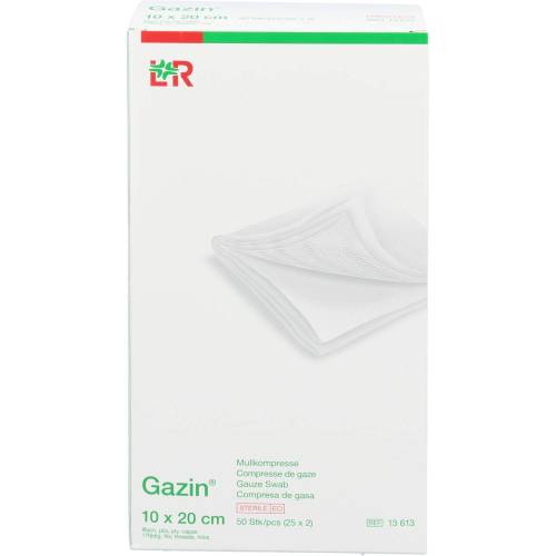 Gazin Mullkomp.10x20 cm steril 8fach 50 St