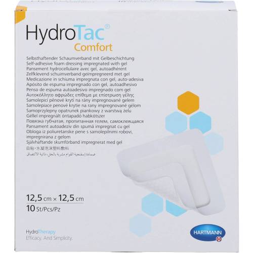 Hydrotac comfort Schaumverband 12,5x12,5 cm steril 10 St